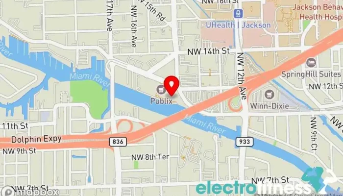map of Planet Fitness Gym, Fitness center, Spa, Tanning salon in Miami