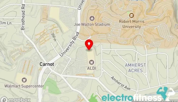 map of Planet Fitness Gym, Fitness center, Spa, Tanning salon in Moon Township