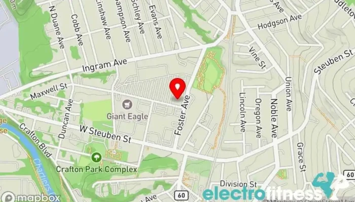 map of Planet Fitness Gym, Fitness center, Spa, Tanning salon in Crafton