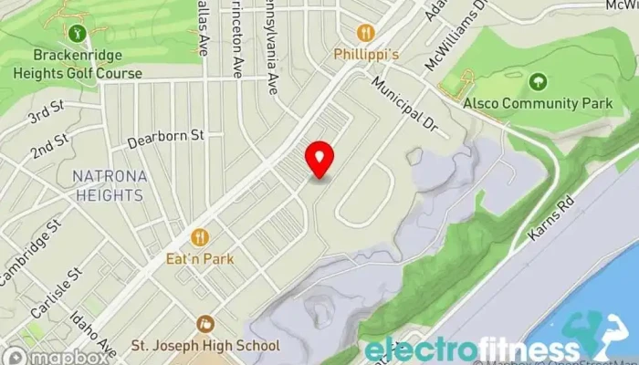 map of Planet Fitness Gym, Fitness center, Spa, Tanning salon in Natrona Heights