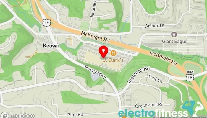map of Planet Fitness Gym, Fitness center, Spa, Tanning salon in Pittsburgh