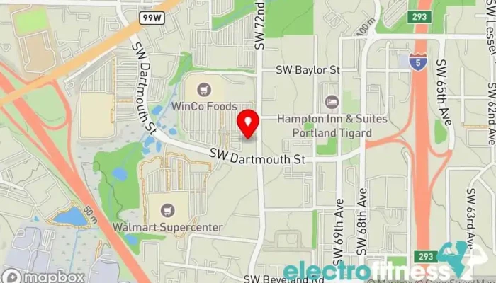 map of Planet Fitness Gym, Fitness center, Spa, Tanning salon in Tigard