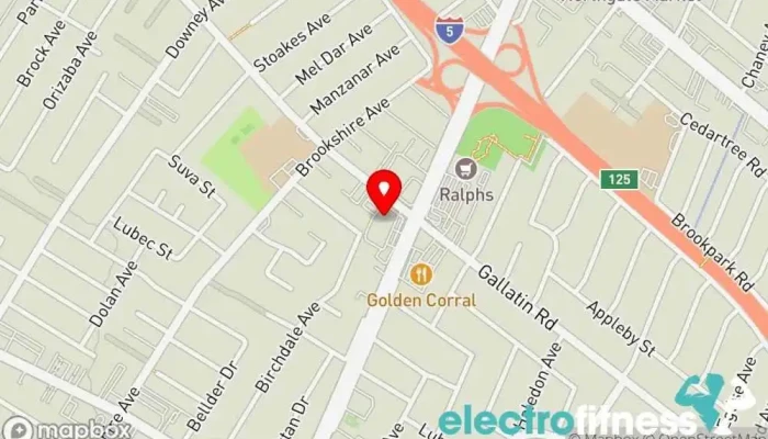 map of Planet Fitness Gym, Fitness center, Spa, Tanning salon in Downey
