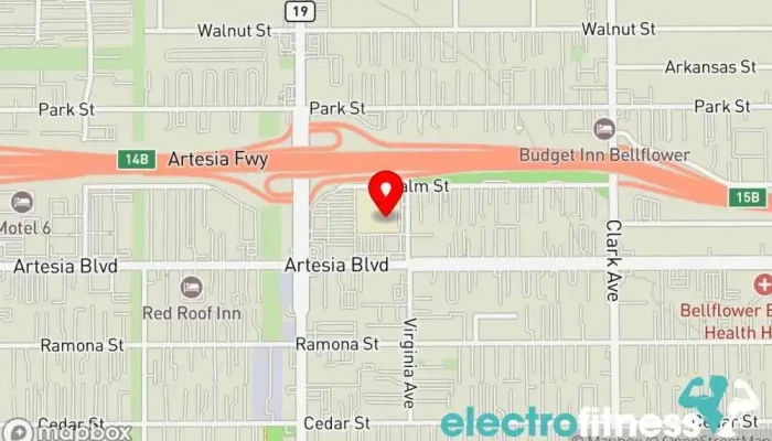 map of Planet Fitness Gym, Fitness center, Spa, Tanning salon in Bellflower