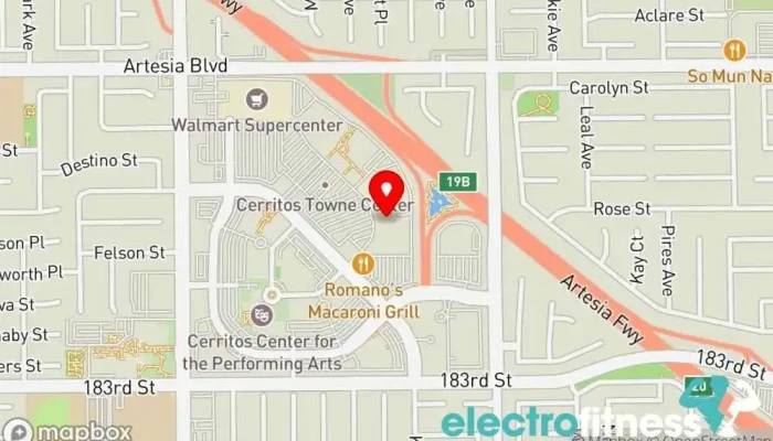 map of Planet Fitness Gym, Fitness center, Spa, Tanning salon in Cerritos