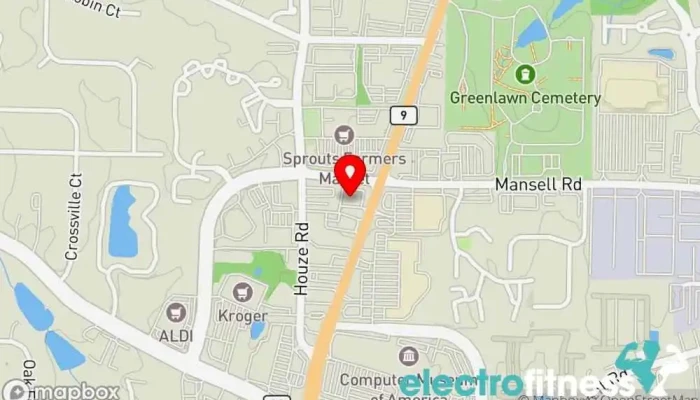 map of Planet Fitness Gym, Fitness center, Spa, Tanning salon in Roswell
