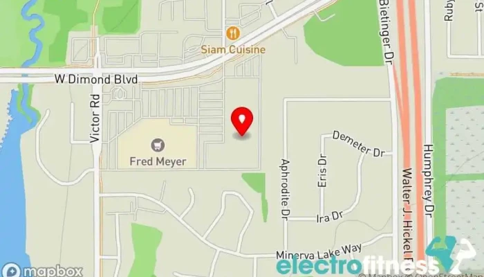 map of Planet Fitness Gym, Fitness center, Spa, Tanning salon in Anchorage