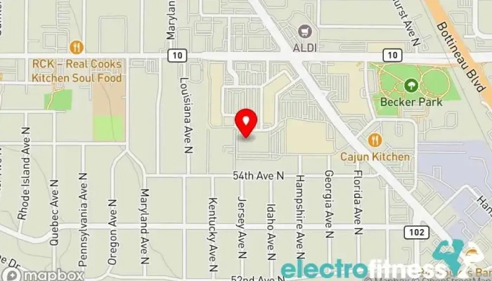 map of Planet Fitness Gym, Fitness center, Spa, Tanning salon in Crystal