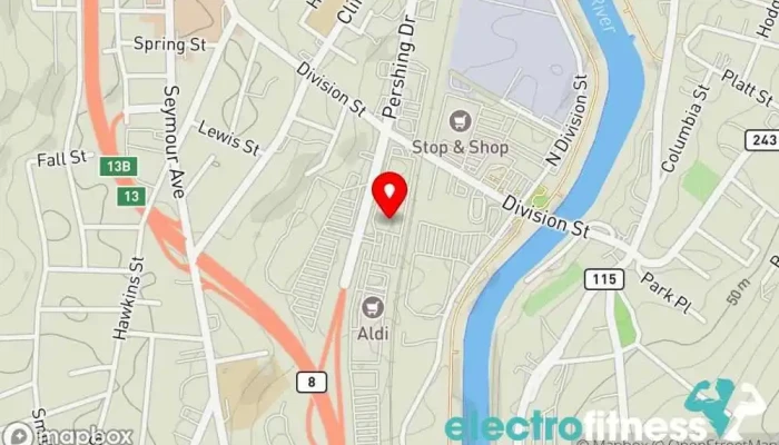 map of Planet Fitness Gym, Fitness center, Spa, Tanning salon in Derby