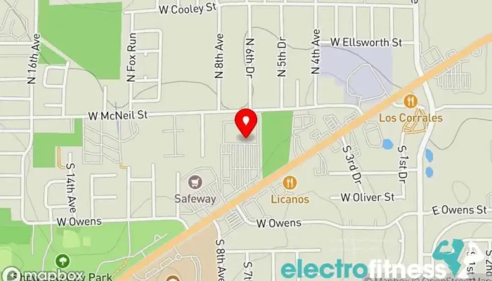 map of Planet Fitness Fitness center, Gym in Show Low