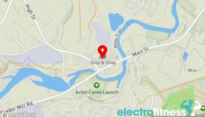 map of Powder Mill Plaza Shopping mall in Acton