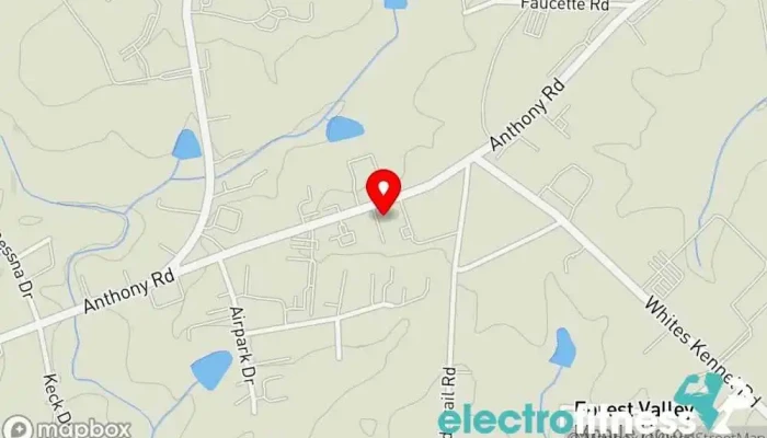 map of POWERHOUSE FITNESS NC Gym in Burlington