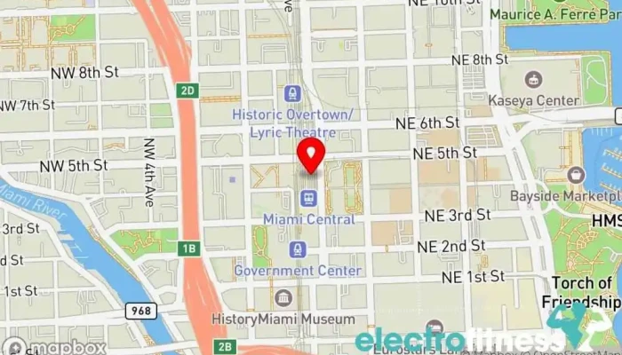 map of Powerhouse Gym Miami Fitness center, Gym in Miami