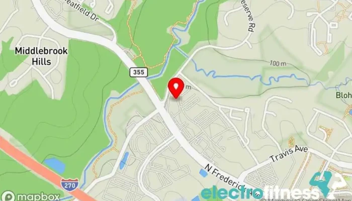map of PR Strength Fitness center, Gym, Personal trainer, Physical fitness program in Gaithersburg