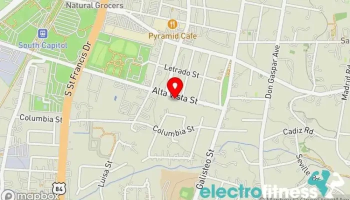 map of Pranava Yoga Studio Yoga studio, Yoga retreat center in Santa Fe