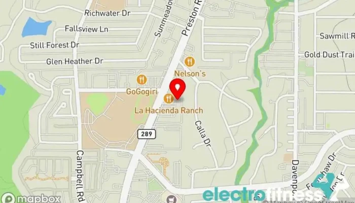 map of Precision Fitness Gym, Wellness center in Dallas