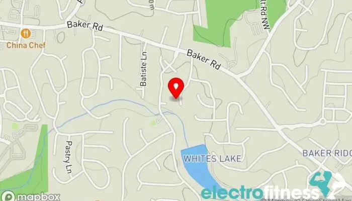 map of PrettyStrong Strength Training Fitness center in Acworth