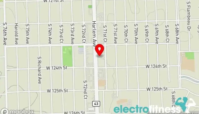 map of Primal Elite Fitness Fitness center in Palos Heights
