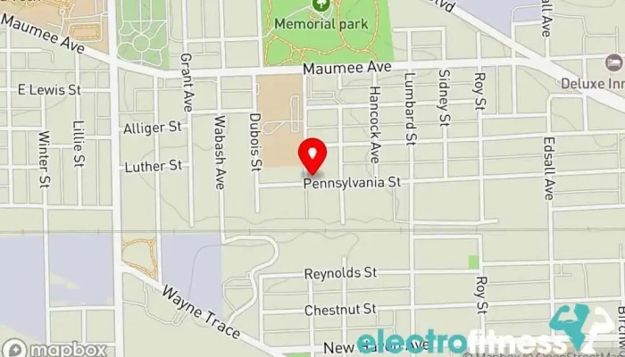 map of Prime Teams Inc Boxing gym in Fort Wayne