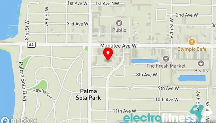 map of Prosper Bradenton Fitness center in Bradenton