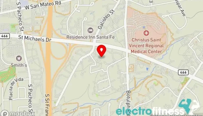 map of Punching Out Parkinson's Santa Fe Physical fitness program in Santa Fe