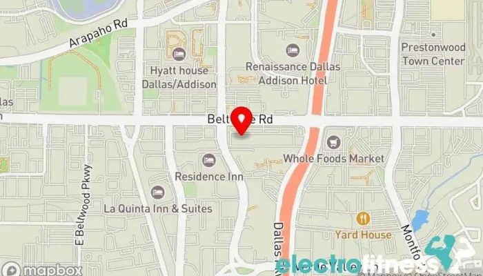 map of Pure Barre Physical fitness program, Fitness center, Gym in Addison