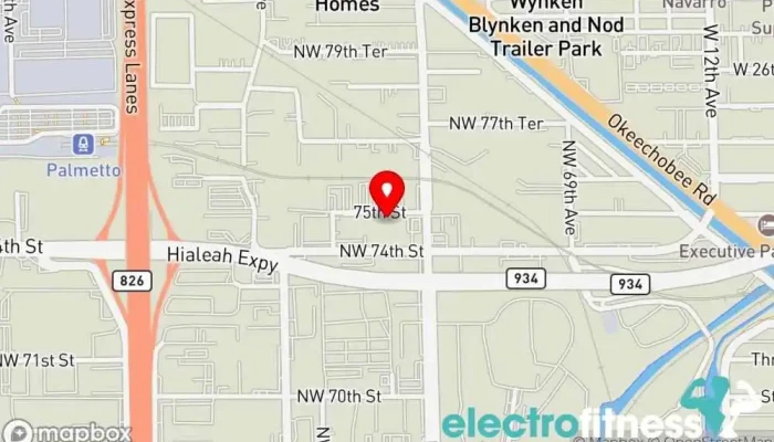 map of Pure Fitness Gym in Medley