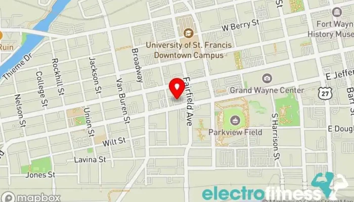 map of Pure Movement Pilates Studio Pilates studio in Fort Wayne