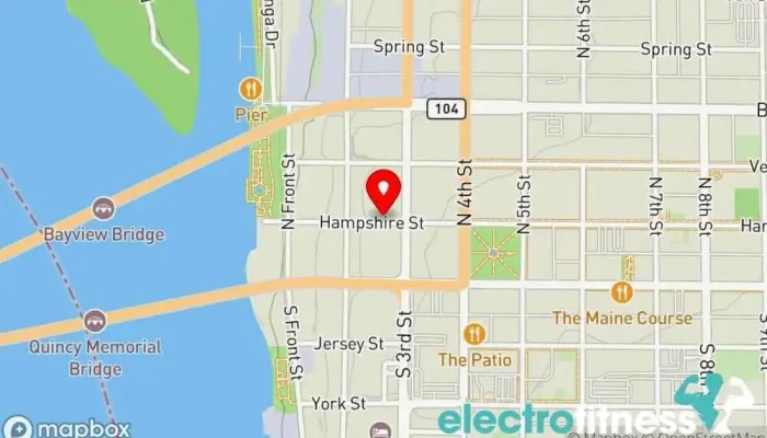 map of QTown Fitness / Dancer Love Foundation Fitness center, Gym, Personal trainer, Physical fitness program, Weight loss service in Quincy