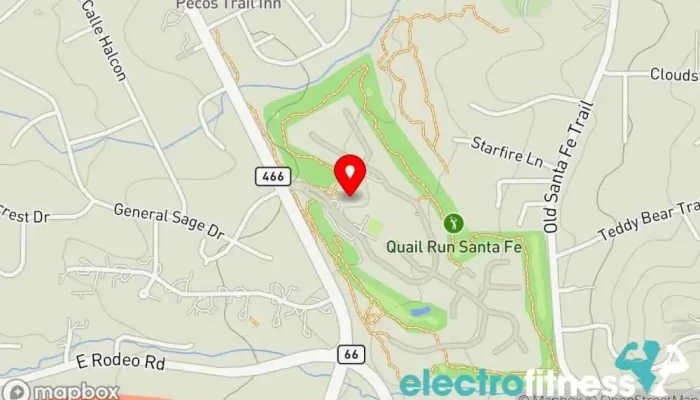 map of Quail Run Gated community, Country club, Fitness center, Golf club, Golf course, Pickleball court, Resort hotel, Tennis court, Vacation home rental agency in Santa Fe