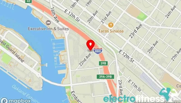 map of Radically Fit Gym in Oakland