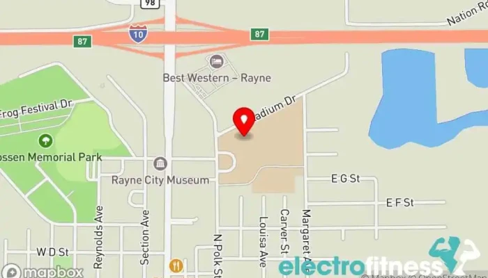 map of Rayne High School Gym Gym in Rayne