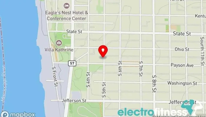 map of Redbud Yoga Yoga studio in Quincy
