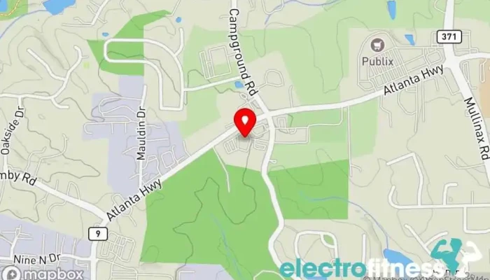 map of Refuel Bootcamp Alpharetta Boot camp, Body shaping class, Fitness center, Gym, Personal trainer, Physical fitness program, Weightlifting area, Women's personal trainer in Alpharetta