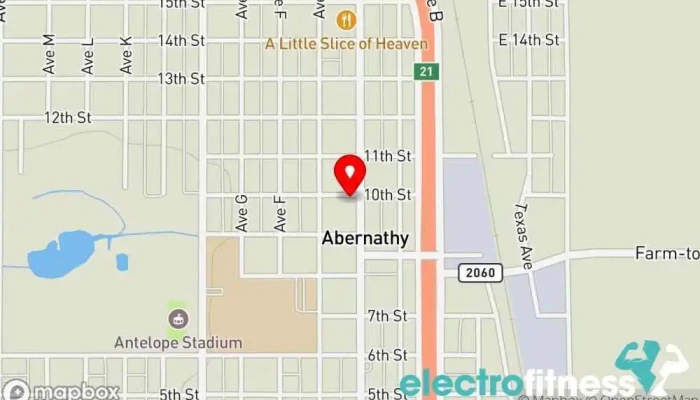 map of Refuel Fitness Coaching Physical fitness program, Yoga studio in Abernathy