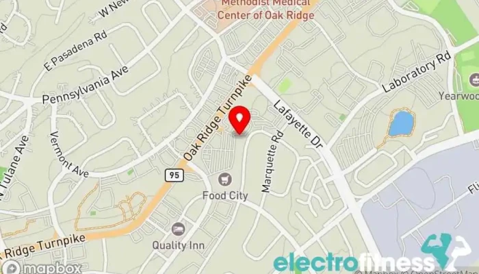 map of Resolute Martial Arts & Fitness Martial arts school in Oak Ridge
