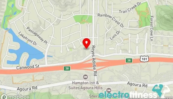 map of Respect Martial Arts Karate school, Fitness center, Kickboxing school, Martial arts school in Agoura Hills