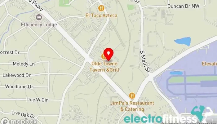 map of Resultz Only Fitness Personal trainer, Fitness center, Gym in Kennesaw