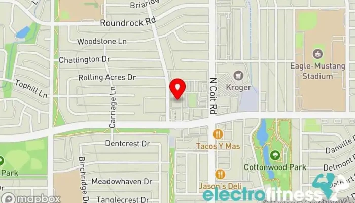 map of Retro Fitness Fitness center, Exercise equipment store, Gym, Personal trainer in Dallas