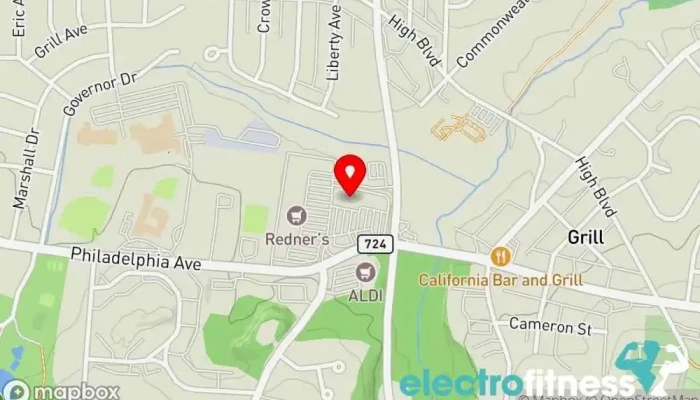 map of Retro Fitness Gym, Fitness center, Personal trainer, Physical fitness program, Training centre in Reading