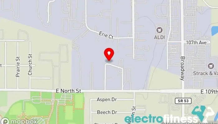map of ReVolt Cheer and Tumble Gym in Crown Point