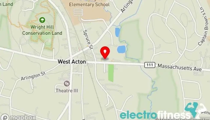 map of Revolution Community Yoga Yoga studio, Fitness center in Acton
