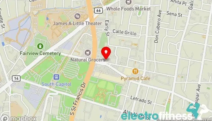 map of Revolution Santa Fe Physical fitness program in Santa Fe