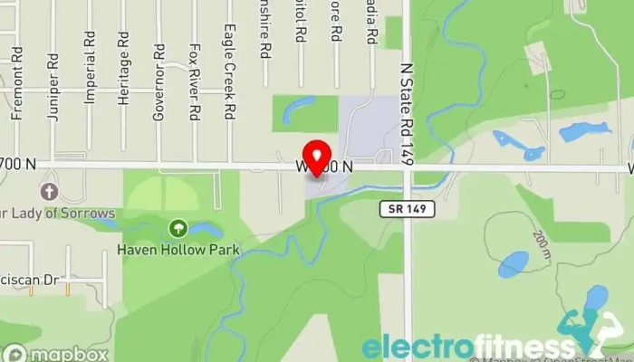 map of Rhino Performance Center Gym in Valparaiso