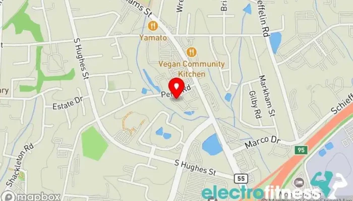 map of rianglerhythmics Gym in Apex