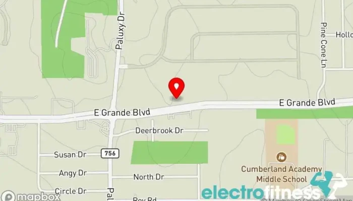 map of Rick's Gym Physical fitness program, Personal trainer in Tyler
