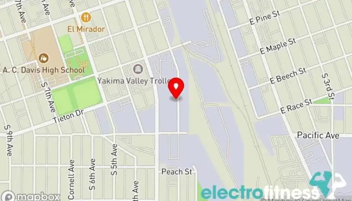 map of Ringside Gym in Yakima