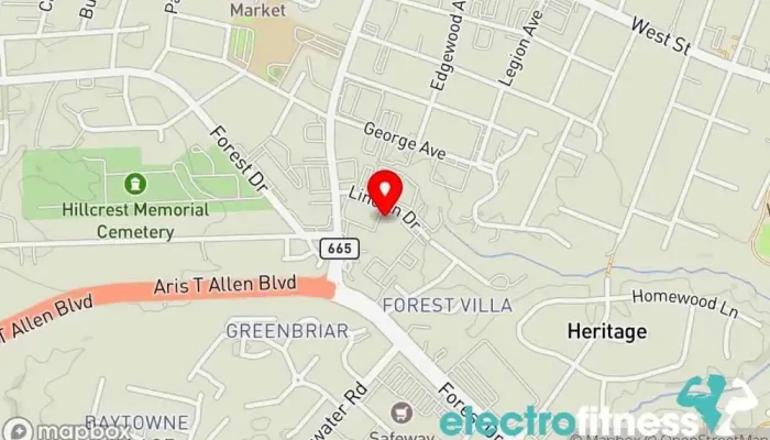 map of RISE Fitness & Kickboxing Fitness center, Boxing club, Kickboxing school, Nutritionist, Personal trainer, Physical fitness program, Rehabilitation center in Annapolis