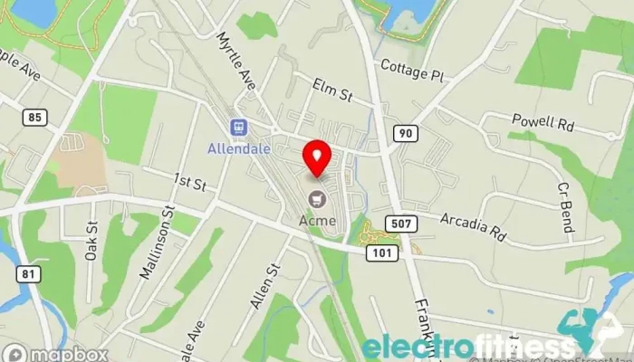 map of Ritual Fitness + Wellness Fitness center in Allendale