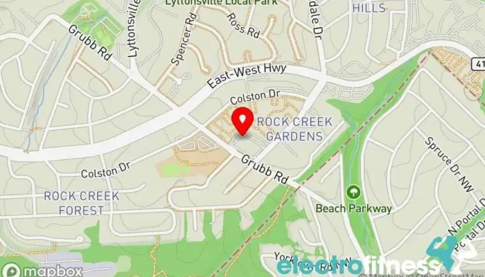 map of Rock Creek Sports Club Fitness center, Gym, Sports club in Silver Spring